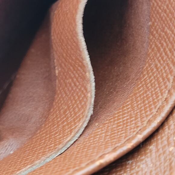 Vintage Louis Vuitton Unisex LV Brown Bi-Fold Leather Wallet Monogram Card 90s - Picture 8 of 12